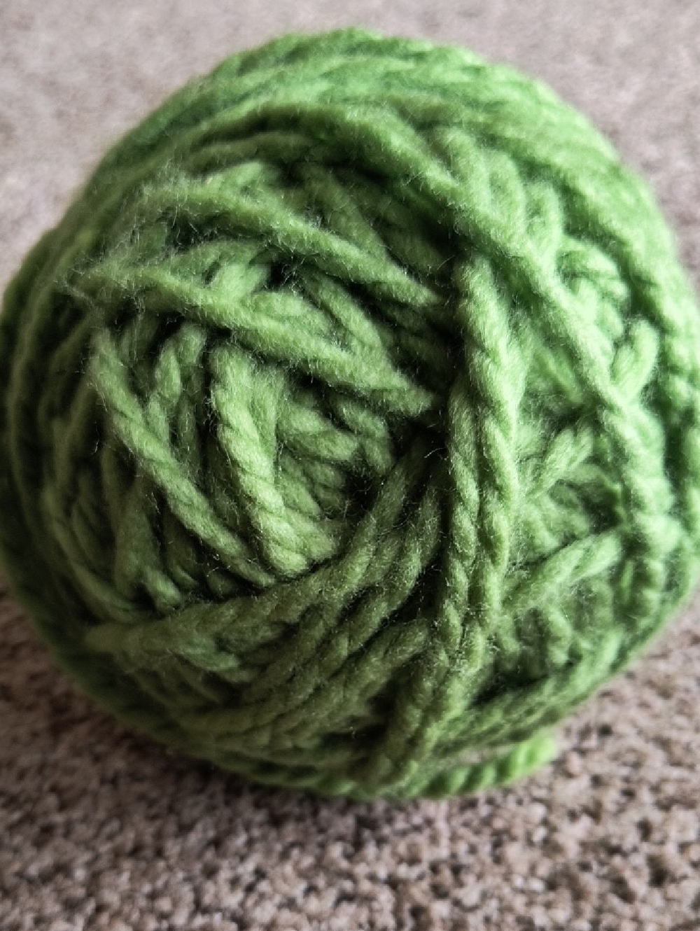 Handmade Thick Green Yarn Ball
